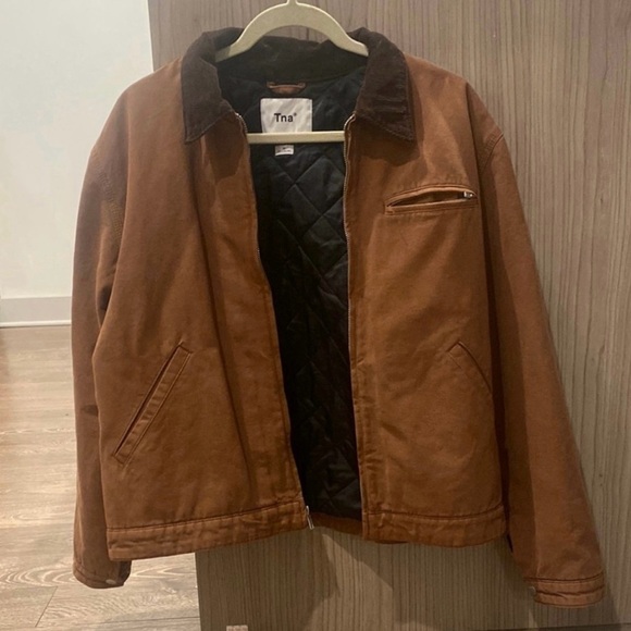 TNA Jackets & Blazers - TNA Brown Quilted-Lined Work Jacket